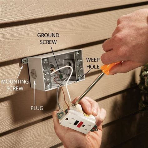 exterior electrical outlet box serial|outdoor outlet box installation.